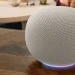 Googles nye Home Speaker med Gemini AI og 360-graders lyd i porcelænsfinish på træoverflade