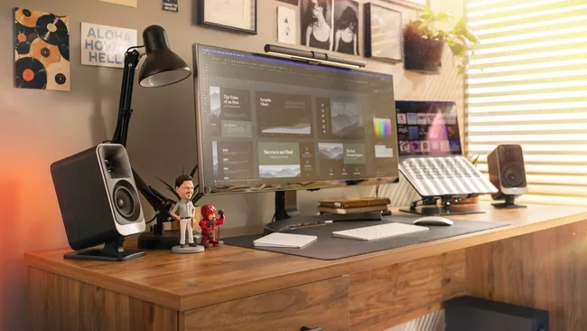 Klipsch ProMedia Lumina skrivebordshøjttalere med LED-lys og subwoofer