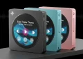 FiiO Snowsky Disc bærbar musikafspiller med rund touchskærm i sort, teal og pink