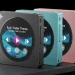 FiiO Snowsky Disc bærbar musikafspiller med rund touchskærm i sort, teal og pink