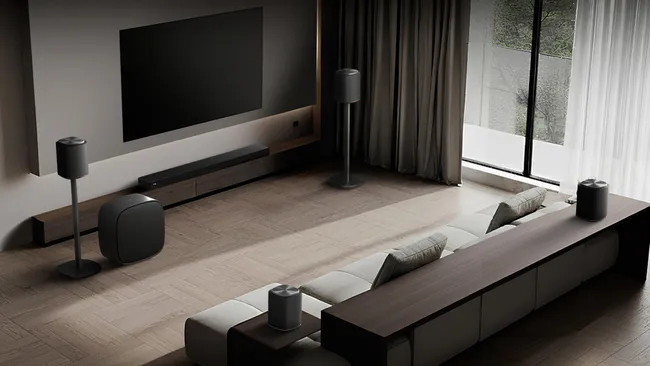 LG Dolby Atmos Flex Connect soundbarsystem med trådløse surroundhøjttalere