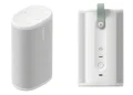 Lækket billede af hvid Sonos Play bærbar højttaler set bagfra med bæreløkke