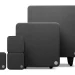 Cambridge Audio MSX højttalersystem i sort med satellitter og subwoofer