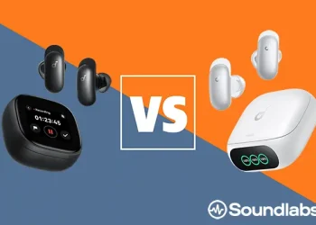 Soundcore Liberty 5 Pro vs Soundcore Liberty 5 Pro Max illustration, sammenligning