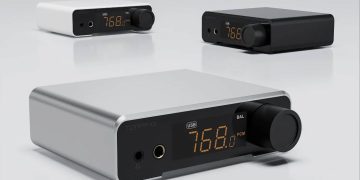 Topping DX1 II kompakt DAC og hovedtelefonforstærker med balanceret 4,4 mm hovedtelefonudgang.