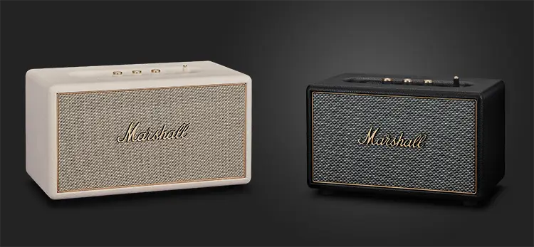 Marshall Acton IV og Stanmore IV i cream og sort med opdateret design og Auracast-understøttelse.
