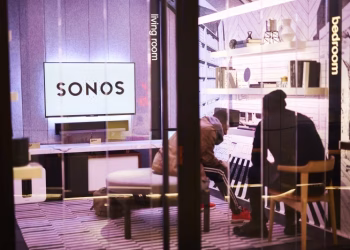Sonos-produkter i virksomhedens butik i New York